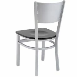 BFM Seating Axel Silver Mist Steel Side Chair With Black Wood Seat 5 BFM Seating Axel Silver Mist Steel Side Chair With Black Wood Seat -Lancaster Table & Seating Shop 2313012