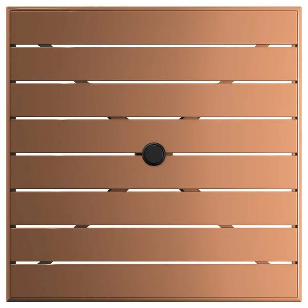 Lancaster Table & Seating 32" X 32" Brown Powder-Coated Aluminum Bar Height Outdoor Table With Umbrella Hole And 4 Barstools 5 Lancaster Table & Seating 32" X 32" Brown Powder-Coated Aluminum Bar Height Outdoor Table With Umbrella Hole And 4 Barstools - Image 5