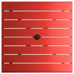 Lancaster Table & Seating 32" X 32" Red Powder-Coated Aluminum Bar Height Outdoor Table With Umbrella Hole And 4 Barstools -Lancaster Table & Seating Shop 2342592