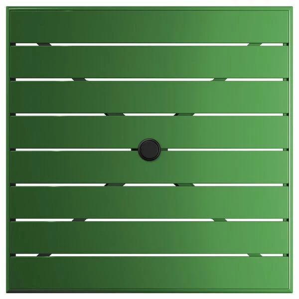 Lancaster Table & Seating 32" X 32" Green Powder-Coated Aluminum Bar Height Outdoor Table With Umbrella Hole And 4 Barstools 5 Lancaster Table & Seating 32" X 32" Green Powder-Coated Aluminum Bar Height Outdoor Table With Umbrella Hole And 4 Barstools - Image 5