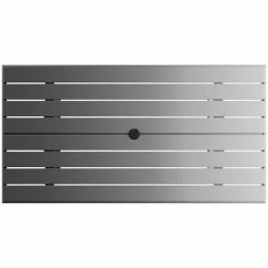 Lancaster Table & Seating 32" X 60" Matte Gray Powder-Coated Aluminum Dining Height Outdoor Table With Umbrella Hole And 6 Side Chairs 9 Lancaster Table & Seating 32" X 60" Matte Gray Powder-Coated Aluminum Dining Height Outdoor Table With Umbrella Hole And 6 Side Chairs -Lancaster Table & Seating Shop 2342616