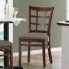 Lancaster Table & Seating Mahogany Finish Wooden Window Back Chair With Taupe Padded Seat