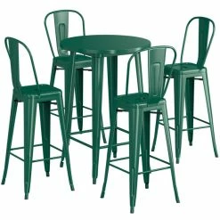 LT&S Alloy Series Lancaster Table & Seating Alloy Series 30" Round Emerald Outdoor Bar Height Table With 4 Metal Cafe Bar Stools 6 LT&S Alloy Series Lancaster Table & Seating Alloy Series 30" Round Emerald Outdoor Bar Height Table With 4 Metal Cafe Bar Stools -Lancaster Table & Seating Shop 2358720