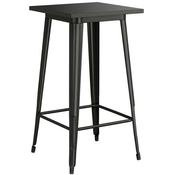 LT&S Alloy Series Lancaster Table & Seating Alloy Series 24" X 24" Black Outdoor Bar Height Table 2 LT&S Alloy Series Lancaster Table & Seating Alloy Series 24" X 24" Black Outdoor Bar Height Table - Image 2