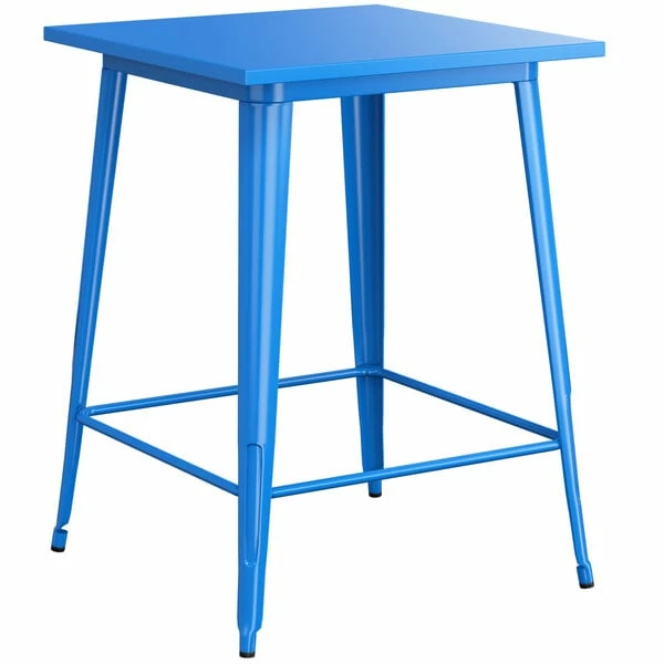 LT&S Alloy Series Lancaster Table & Seating Alloy Series 32" X 32" Blue Outdoor Bar Height Table 2 LT&S Alloy Series Lancaster Table & Seating Alloy Series 32" X 32" Blue Outdoor Bar Height Table - Image 2