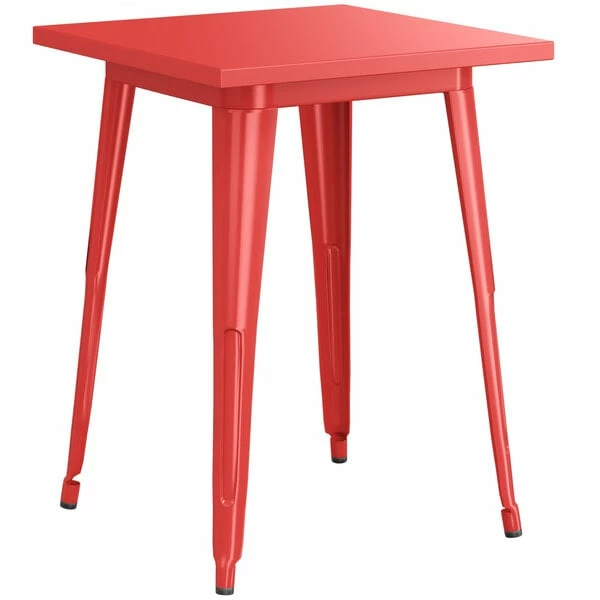 LT&S Alloy Series Lancaster Table & Seating Alloy Series 24" X 24" Red Dining Height Outdoor Table 2 LT&S Alloy Series Lancaster Table & Seating Alloy Series 24" X 24" Red Dining Height Outdoor Table - Image 2
