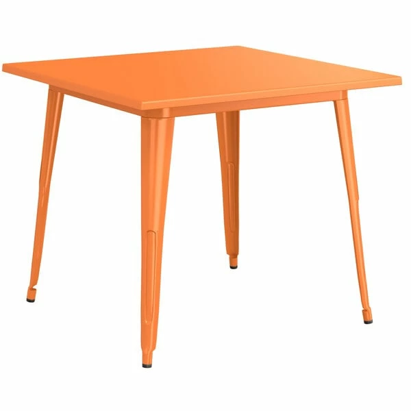 LT&S Alloy Series Lancaster Table & Seating Alloy Series 36" X 36" Orange Dining Height Outdoor Table 2 LT&S Alloy Series Lancaster Table & Seating Alloy Series 36" X 36" Orange Dining Height Outdoor Table - Image 2