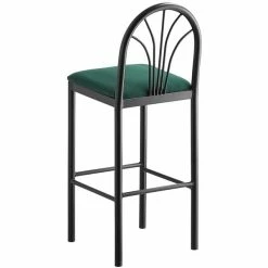 Lancaster Table & Seating Fan Back Bar Height Cafe Chair With 1 3/4" Green Fabric Seat -Lancaster Table & Seating Shop 2370545