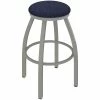 Holland Bar Stool XL 802 Misha 30" Ladderback Swivel Bar Stool With Anodized Nickel Finish And Graph Anchor Seat