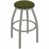 Holland Bar Stool XL 802 Misha 30" Ladderback Swivel Bar Stool With Anodized Nickel Finish And Graph Parrot Seat
