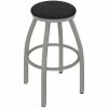 Holland Bar Stool XL 802 Misha 30" Ladderback Swivel Bar Stool With Anodized Nickel Finish And Graph Coal Seat