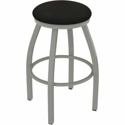 Holland Bar Stool XL 802 Misha 30" Swivel Bar Stool With Anodized Nickel Finish And Canter Espresso Seat