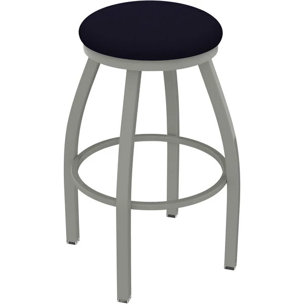 Holland Bar Stool XL 802 Misha 30" Ladderback Swivel Bar Stool With Anodized Nickel Finish And Canter Twilight Seat 1 Holland Bar Stool XL 802 Misha 30" Ladderback Swivel Bar Stool With Anodized Nickel Finish And Canter Twilight Seat