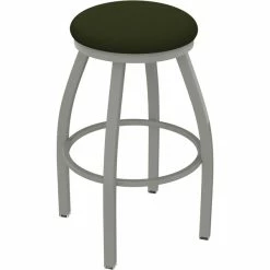 Holland Bar Stool XL 802 Misha 30" Ladderback Swivel Bar Stool With Anodized Nickel Finish And Canter Pine Seat