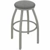 Holland Bar Stool XL 802 Misha 30" Ladderback Swivel Bar Stool With Anodized Nickel Finish And Graph Alpine Seat
