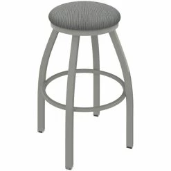 Holland Bar Stool XL 802 Misha 30" Ladderback Swivel Bar Stool With Anodized Nickel Finish And Graph Alpine Seat