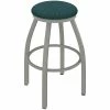 Holland Bar Stool XL 802 Misha 30" Ladderback Swivel Bar Stool With Anodized Nickel Finish And Graph Tidal Seat