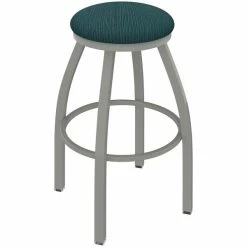 Holland Bar Stool XL 802 Misha 30" Ladderback Swivel Bar Stool With Anodized Nickel Finish And Graph Tidal Seat
