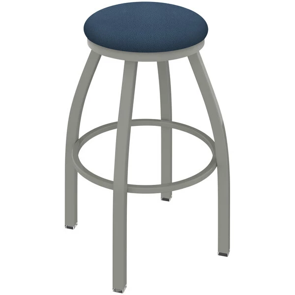 Holland Bar Stool XL 802 Misha 30" Ladderback Swivel Bar Stool With Anodized Nickel Finish And Rein Bay Seat 1 Holland Bar Stool XL 802 Misha 30" Ladderback Swivel Bar Stool With Anodized Nickel Finish And Rein Bay Seat