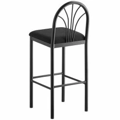 Lancaster Table & Seating Fan Back Bar Height Cafe Chair With 1 3/4" Black Fabric Seat -Lancaster Table & Seating Shop 2372573