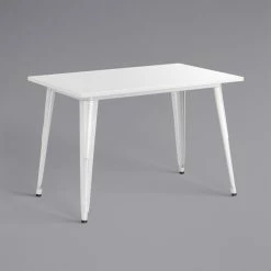 LT&S Alloy Series Lancaster Table & Seating Alloy Series 48" X 30" Rectangle White Dining Height Outdoor Table With 4 Industrial Cafe Chairs 7 LT&S Alloy Series Lancaster Table & Seating Alloy Series 48" X 30" Rectangle White Dining Height Outdoor Table With 4 Industrial Cafe Chairs -Lancaster Table & Seating Shop 2374729