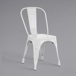 LT&S Alloy Series Lancaster Table & Seating Alloy Series 48" X 30" Rectangle White Dining Height Outdoor Table With 4 Industrial Cafe Chairs 8 LT&S Alloy Series Lancaster Table & Seating Alloy Series 48" X 30" Rectangle White Dining Height Outdoor Table With 4 Industrial Cafe Chairs -Lancaster Table & Seating Shop 2374730