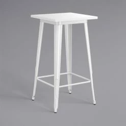 LT&S Alloy Series Lancaster Table & Seating Alloy Series 24" X 24" White Outdoor Bar Height Table -Lancaster Table & Seating Shop 2374936