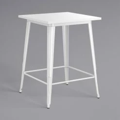 LT&S Alloy Series Lancaster Table & Seating Alloy Series 32" X 32" White Outdoor Bar Height Table -Lancaster Table & Seating Shop 2374937