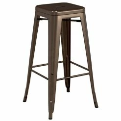 LT&S Alloy Series Lancaster Table & Seating Alloy Series 24" X 24" Copper Outdoor Bar Height Table With Two Barstools -Lancaster Table & Seating Shop 2391343