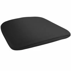 LT&S Alloy Series Lancaster Table & Seating Alloy Series Black Stackable Metal Indoor / Outdoor Industrial Cafe Arm Chair With Black Fabric Magnetic Cushion -Lancaster Table & Seating Shop 2391378