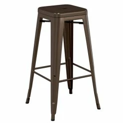 LT&S Alloy Series Lancaster Table & Seating Alloy Series Copper Metal Indoor Barstool With White Vinyl Cushion -Lancaster Table & Seating Shop 2400259