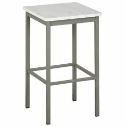BFM Seating Trent Clear Coated Steel Counter Height Backless Barstool With Relic Antique Wash Seat
