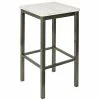 BFM Seating Trent Clear Coated Steel Backless Barstool With Relic Antique Wash Seat