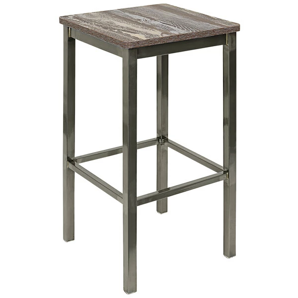 BFM Seating Trent Clear Coated Steel Backless Barstool With Relic Farmhouse Seat 1 BFM Seating Trent Clear Coated Steel Backless Barstool With Relic Farmhouse Seat