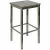 BFM Seating Trent Clear Coated Steel Backless Barstool With Relic Rustic Copper Seat