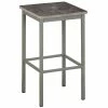 BFM Seating Trent Clear Coated Steel Counter Height Backless Barstool With Relic Rustic Copper Seat