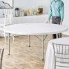 Lancaster Table & Seating 72" Round Heavy-Duty Granite White Plastic Folding Table