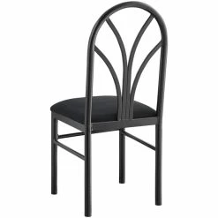 Lancaster Table & Seating Black 4 Spoke Restaurant Dining Room Chair With 1 3/4" Padded Seat -Lancaster Table & Seating Shop 2423068