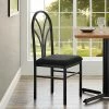 Lancaster Table & Seating Black 4 Spoke Restaurant Dining Room Chair With 1 3/4" Padded Seat