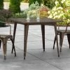 LT&S Alloy Series Lancaster Table & Seating Alloy Series 36" X 36" Copper Dining Height Outdoor Table