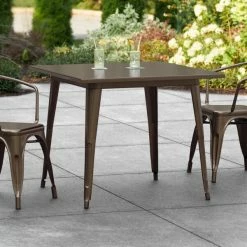 LT&S Alloy Series Lancaster Table & Seating Alloy Series 36" X 36" Copper Dining Height Outdoor Table