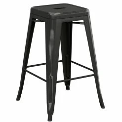 LT&S Alloy Series Lancaster Table & Seating Alloy Series Distressed Black Metal Indoor Industrial Cafe Counter Height Stool With Natural Wood Seat 5 LT&S Alloy Series Lancaster Table & Seating Alloy Series Distressed Black Metal Indoor Industrial Cafe Counter Height Stool With Natural Wood Seat -Lancaster Table & Seating Shop 2431585