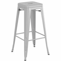 LT&S Alloy Series Lancaster Table & Seating Alloy Series Silver Metal Indoor Industrial Cafe Bar Height Stool With Black Wood Seat 5 LT&S Alloy Series Lancaster Table & Seating Alloy Series Silver Metal Indoor Industrial Cafe Bar Height Stool With Black Wood Seat -Lancaster Table & Seating Shop 2432942