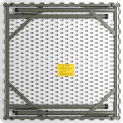 Lancaster Table & Seating 34" Square Granite White Heavy-Duty Blow Molded Plastic Folding Table -Lancaster Table & Seating Shop 2433878