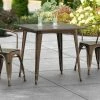 LT&S Alloy Series Lancaster Table & Seating Alloy Series 32" X 32" Copper Dining Height Outdoor Table