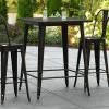 LT&S Alloy Series Lancaster Table & Seating Alloy Series 32" X 32" Distressed Copper Outdoor Bar Height Table
