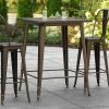 LT&S Alloy Series Lancaster Table & Seating Alloy Series 32" X 32" Copper Outdoor Bar Height Table