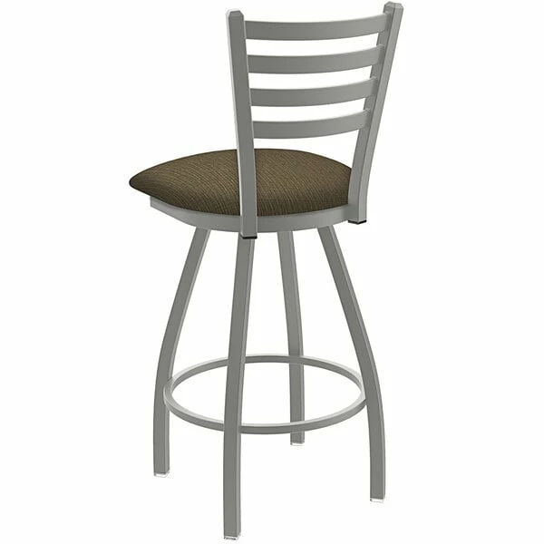 Holland Bar Stool XL 410 Jackie 30" Ladderback Swivel Bar Stool With Anodized Nickel Finish And Graph Cork Seat 2 Holland Bar Stool XL 410 Jackie 30" Ladderback Swivel Bar Stool With Anodized Nickel Finish And Graph Cork Seat - Image 2