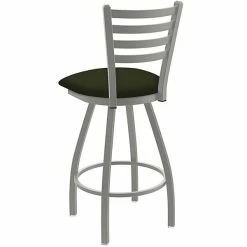 Holland Bar Stool Holland Barstool XL 410 Jackie 30" Ladderback Swivel Bar Stool With Anodized Nickel Finish And Canter Pine Seat -Lancaster Table & Seating Shop 2447494