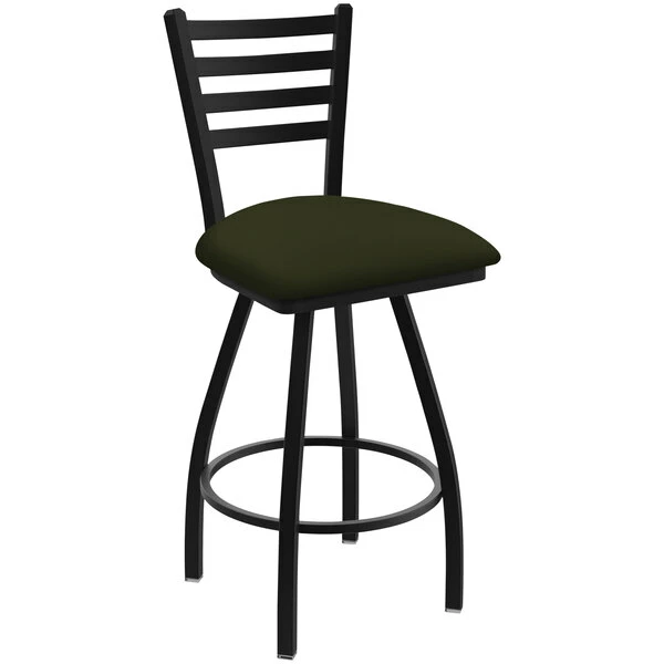 Holland Bar Stool XL 410 Jackie 30" Ladderback Swivel Bar Stool With Black Wrinkle Finish And Canter Pine Seat 1 Holland Bar Stool XL 410 Jackie 30" Ladderback Swivel Bar Stool With Black Wrinkle Finish And Canter Pine Seat